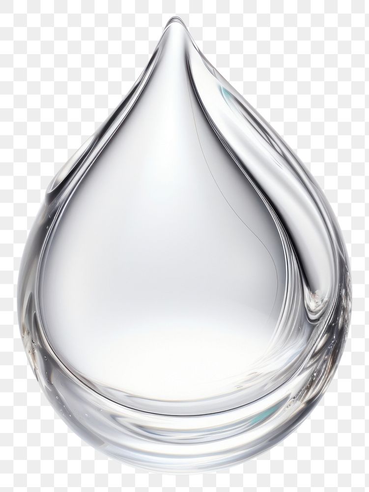 PNG  3D Water drop glass white background transparent. AI generated Image by rawpixel.