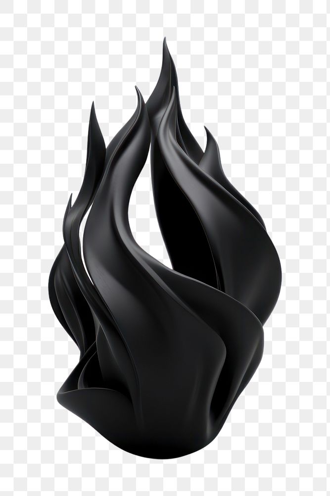 PNG  Fire black fire white background. AI generated Image by rawpixel.