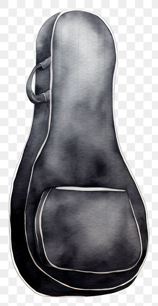 PNG Bag black shape guitar case bag sweatshirt footwear clothing. AI generated Image by rawpixel.