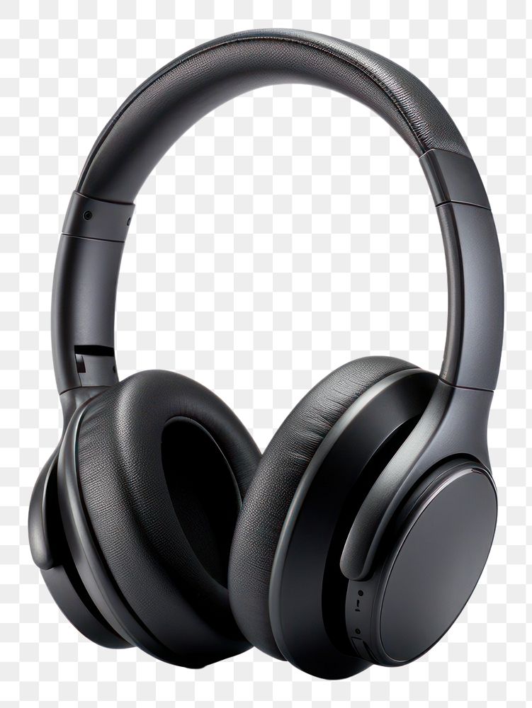 PNG  Headphones headphones headset black. AI generated Image by rawpixel.