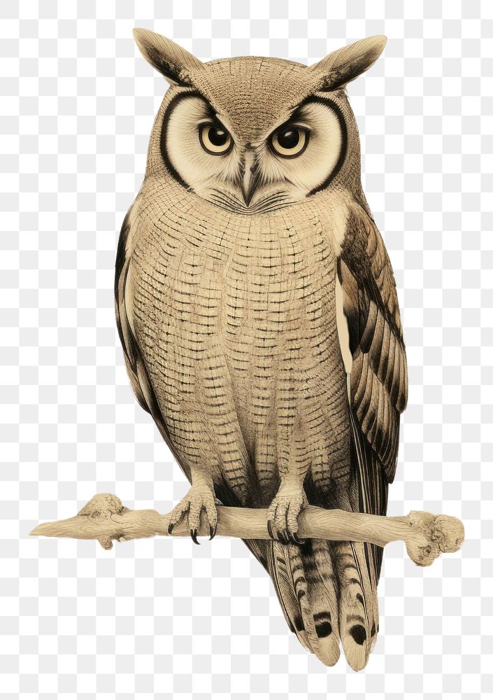 PNG Owl drawing diagram animal. AI generated Image by rawpixel.