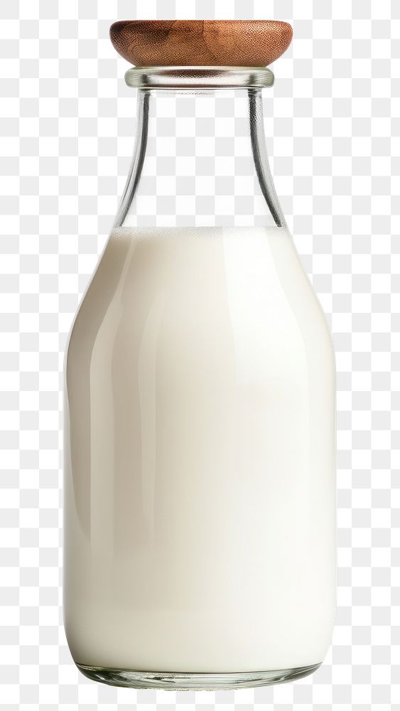 PNG Fresh milk glass bottle dairy. 