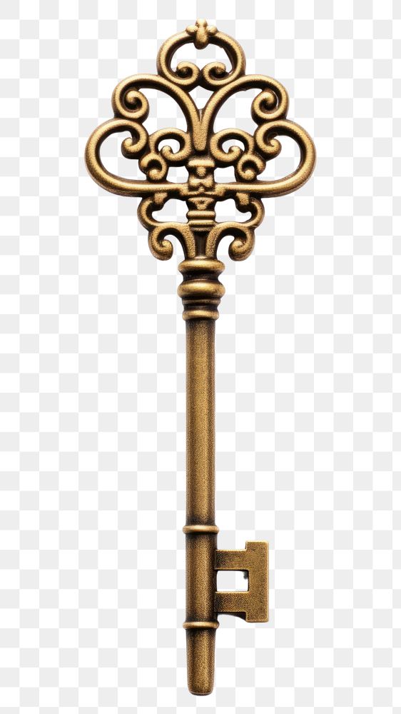 PNG  A golden key white background architecture protection. 