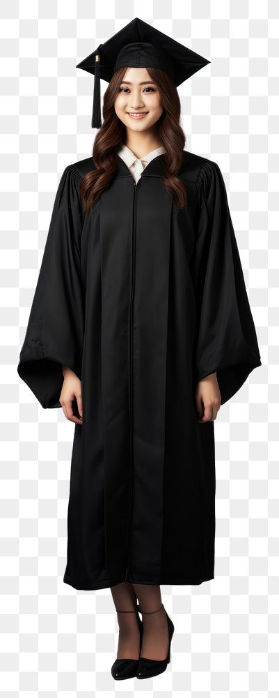 PNG  A women Wear a graduation gown fashion student adult. AI generated Image by rawpixel.