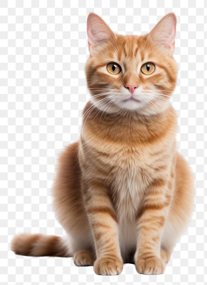 PNG  Ginger cat looking animal mammal. AI generated Image by rawpixel.