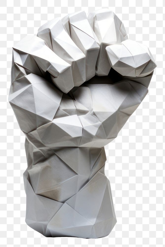 PNG Fist origami paper art. AI generated Image by rawpixel.