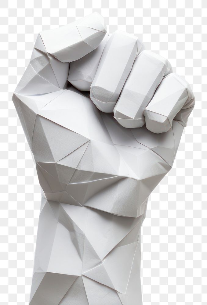 PNG Fist origami art adult. AI generated Image by rawpixel.