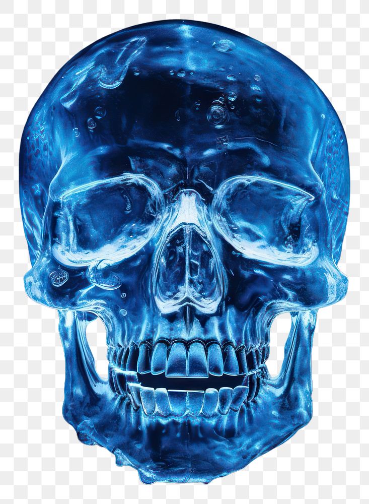 PNG Skull night blue anthropology. AI generated Image by rawpixel.