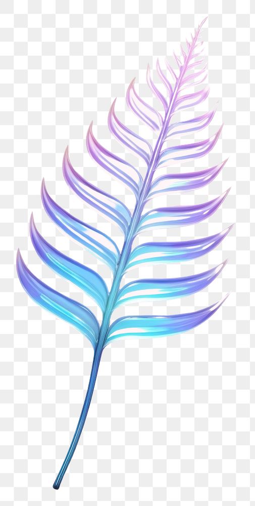 PNG Holographic fern leaf graphics pattern plant. AI generated Image by rawpixel.