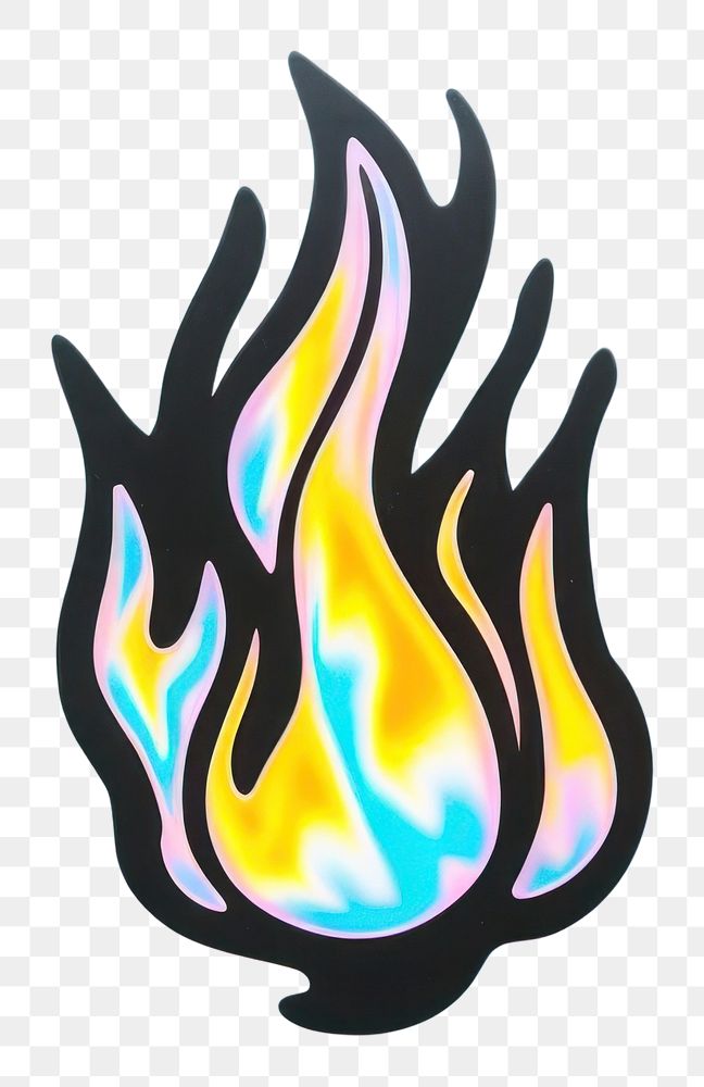 PNG Fire shape logo sign. AI generated Image by rawpixel.