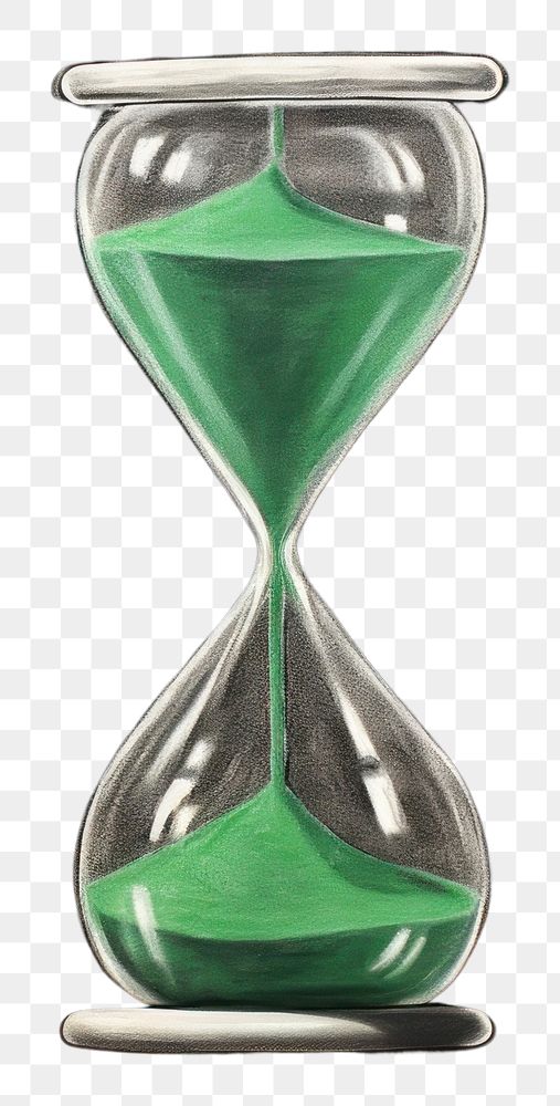 PNG Hourglass green deadline lighting. AI generated Image by rawpixel.
