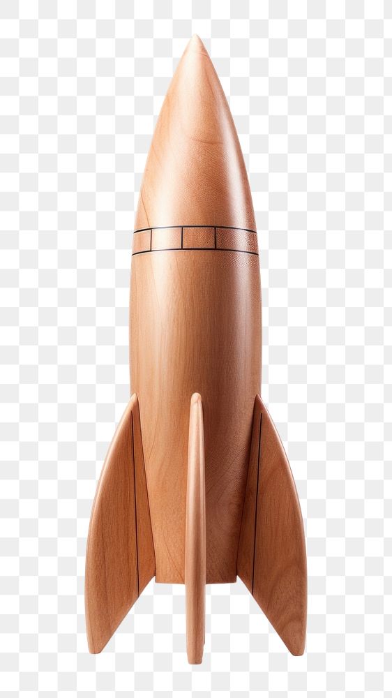 Rocket shape missile white background spaceplane. 
