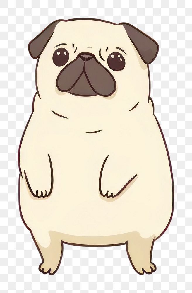 PNG  Cute pug begging for food animal mammal dog. AI generated Image by rawpixel.