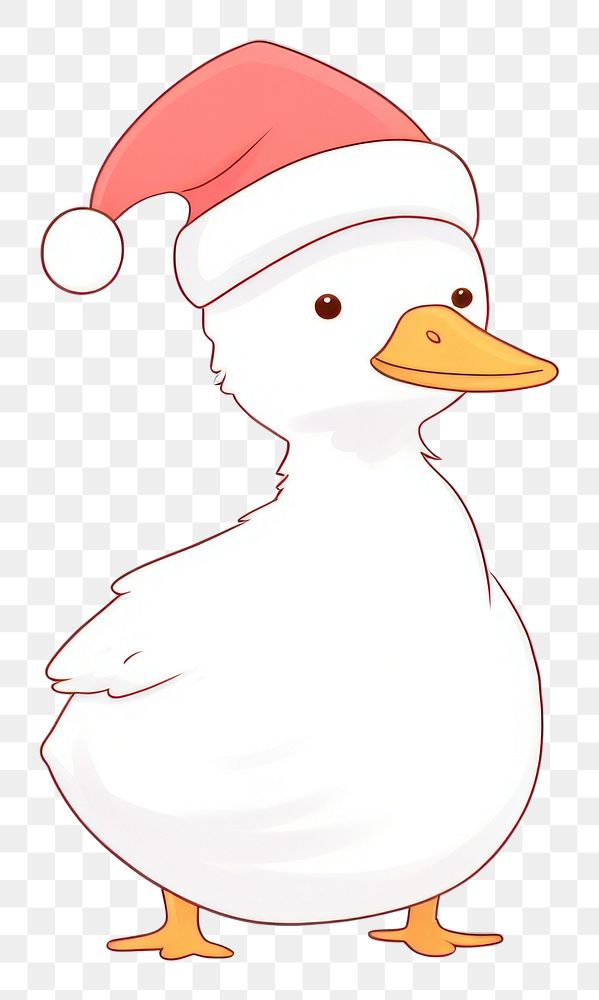 PNG  Duck wearing santa hat snowman animal bird. AI generated Image by rawpixel.