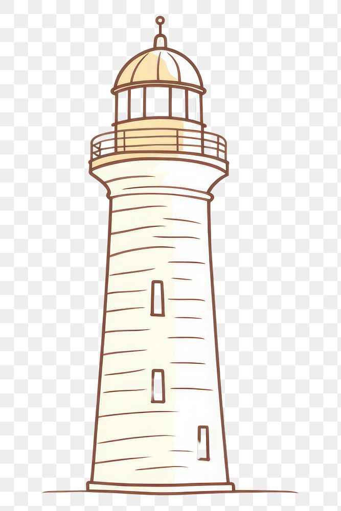 PNG Lighthouse architecture building cartoon. AI generated Image by rawpixel.