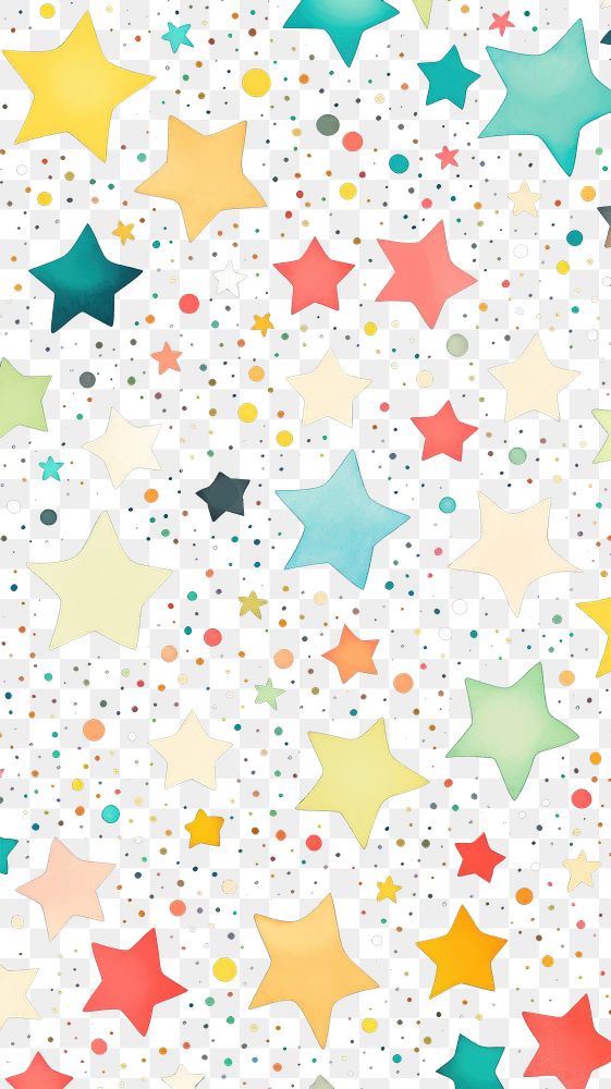 PNG Star pattern confetti paper
