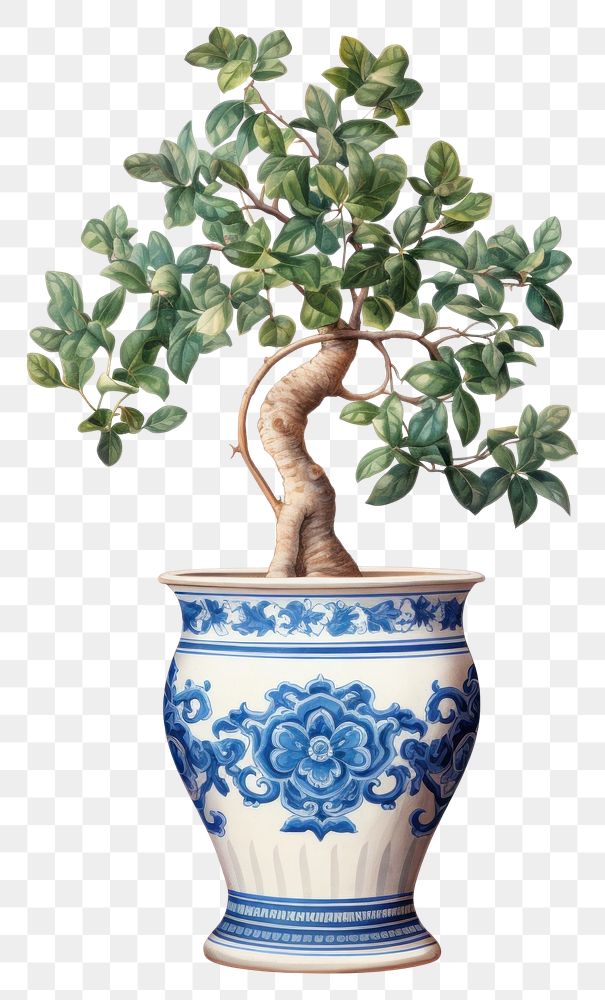 PNG  Potted plant porcelain pottery bonsai