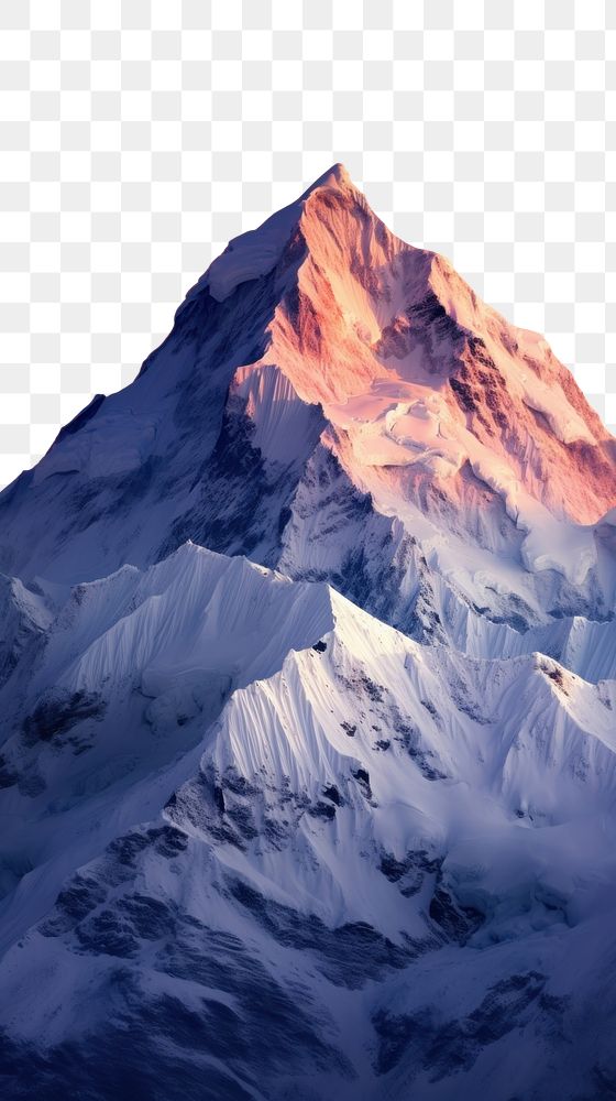 PNG  Mountain nature outdoors snow. AI generated Image by rawpixel.