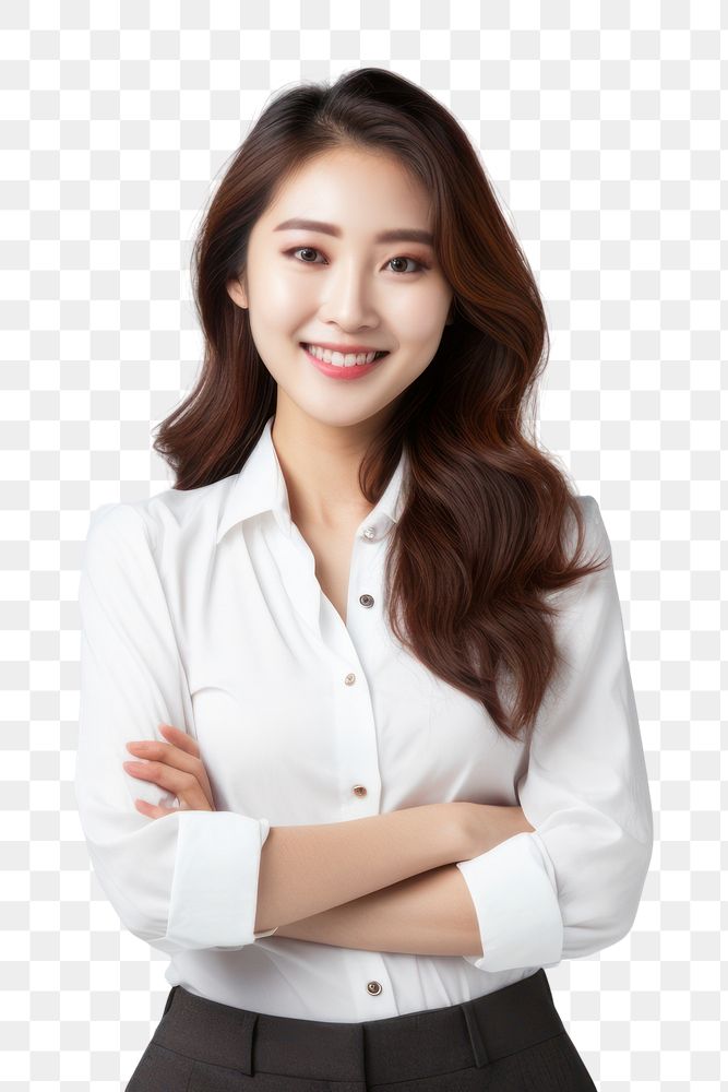 PNG  Businesswoman portrait blouse adult. AI generated Image by rawpixel.