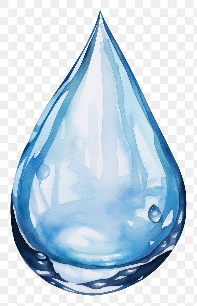 PNG Water drop shape white background transparent. AI generated Image by rawpixel.
