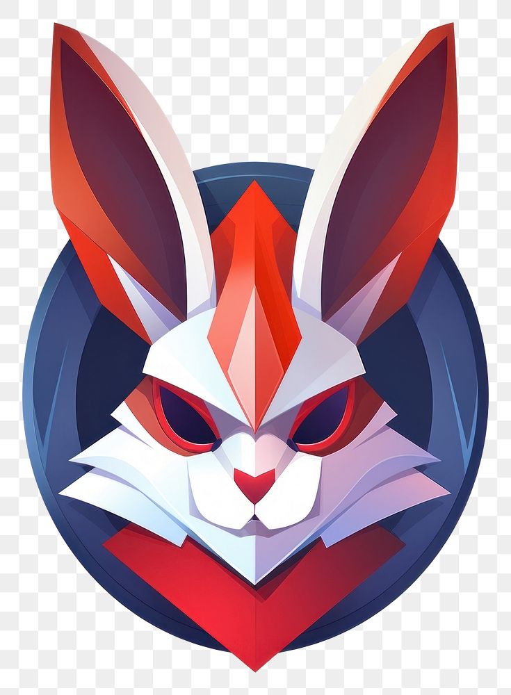 PNG Rabbit mammal logo representation. AI generated Image by rawpixel.