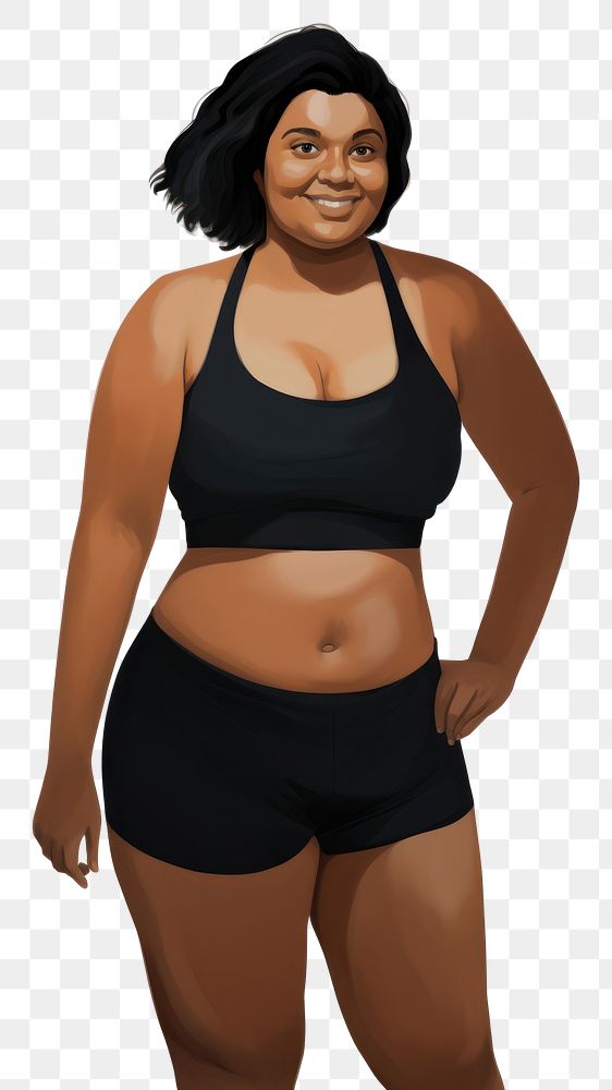 PNG Chubby woman underwear swimwear lingerie. AI generated Image by rawpixel.