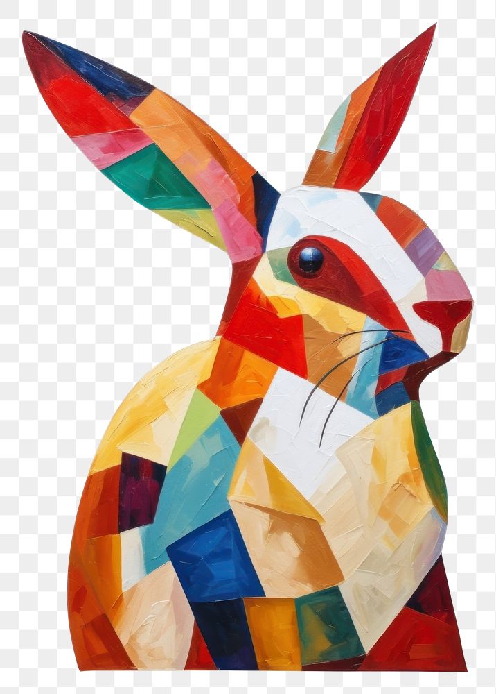 PNG  Rabbit painting animal mammal. AI generated Image by rawpixel.