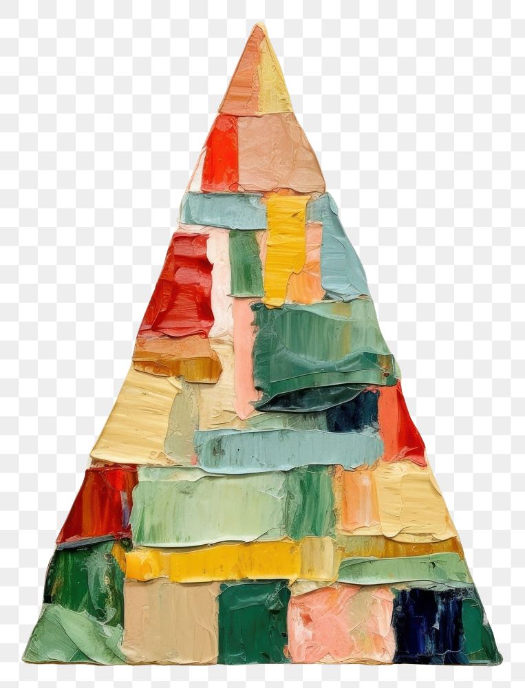 PNG  Christmas tree painting shape craft. AI generated Image by rawpixel.