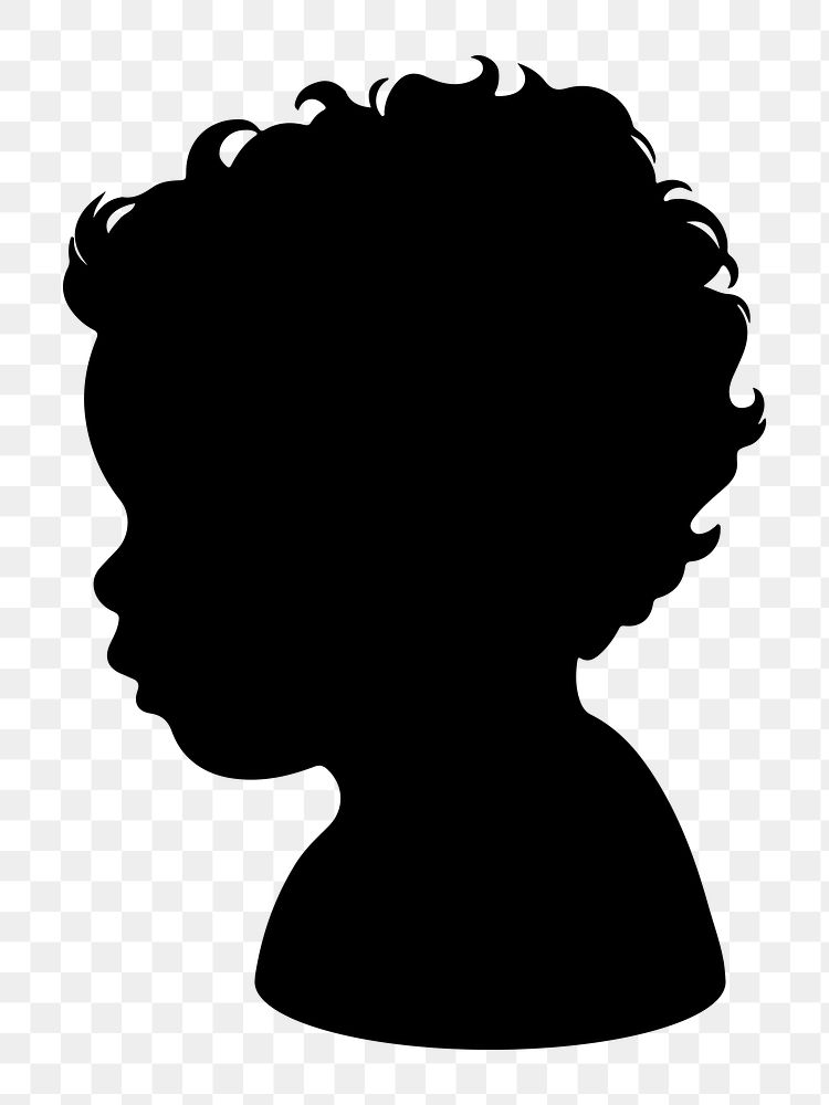 PNG  Baby silhouette white white background.