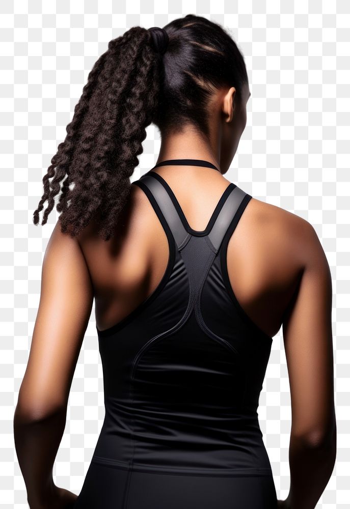 PNG Sportswomen adult black back. AI generated Image by rawpixel.