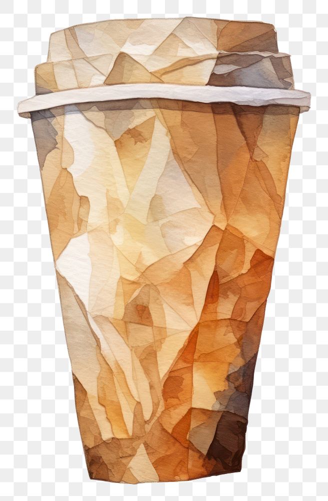 PNG Coffee paper cup mug white background refreshment. AI generated Image by rawpixel.