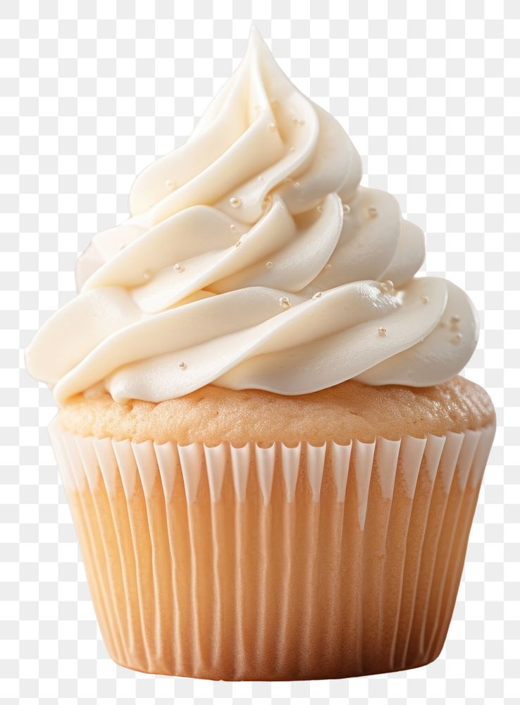 PNG Home made white cupcake dessert icing cream. AI generated Image by rawpixel.