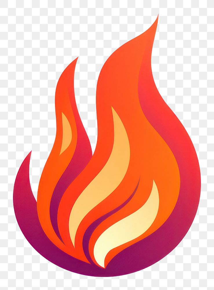 PNG  Fire shape white background creativity. AI generated Image by rawpixel.
