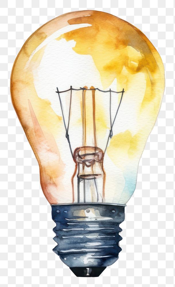 PNG Light bulb lightbulb white background electricity. AI generated Image by rawpixel.