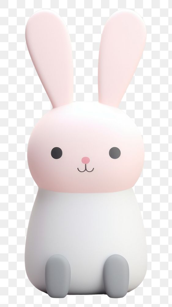 PNG Rabbit doll mammal pink gray. AI generated Image by rawpixel.