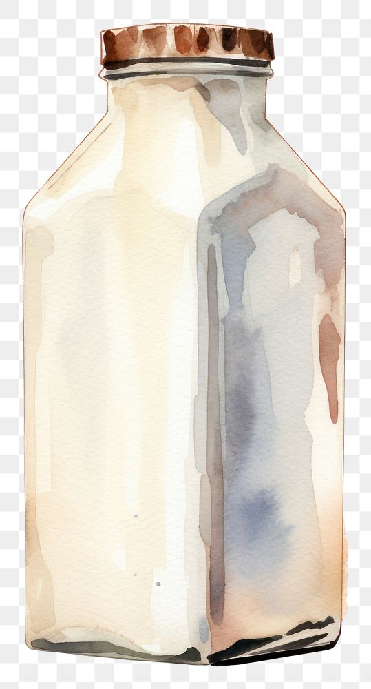 PNG Milk bottle glass vase. AI generated Image by rawpixel.