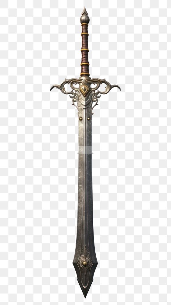 PNG Old sword dagger weapon white background. AI generated Image by rawpixel.