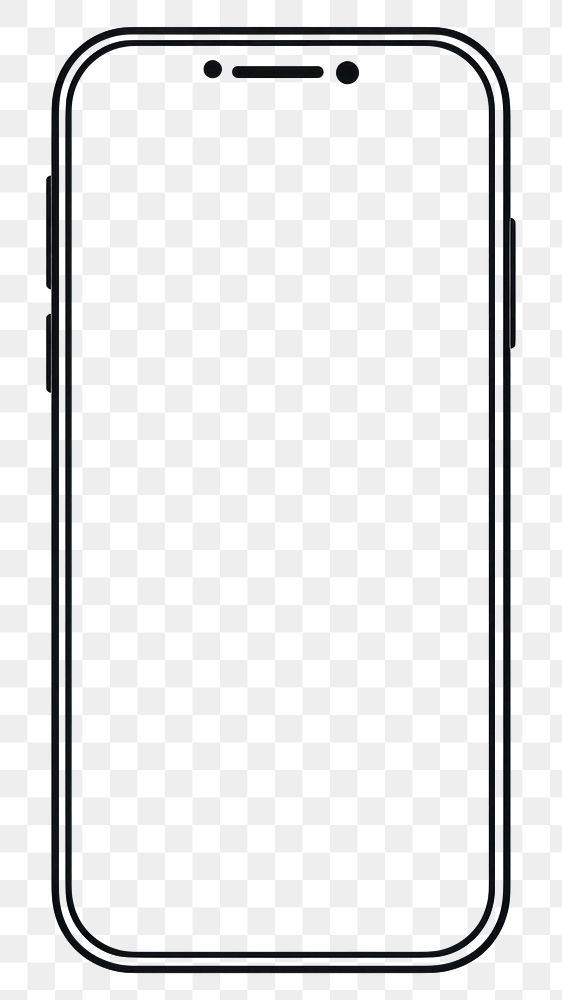 PNG  Phone sketch white background electronics