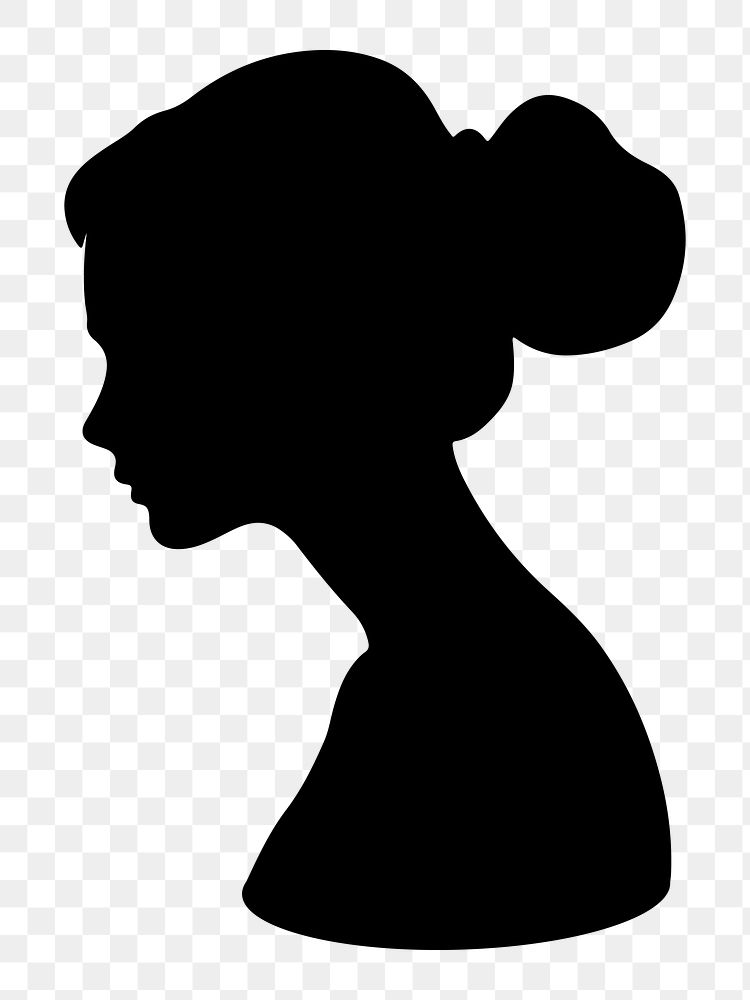 PNG  Woman silhouette portrait adult.