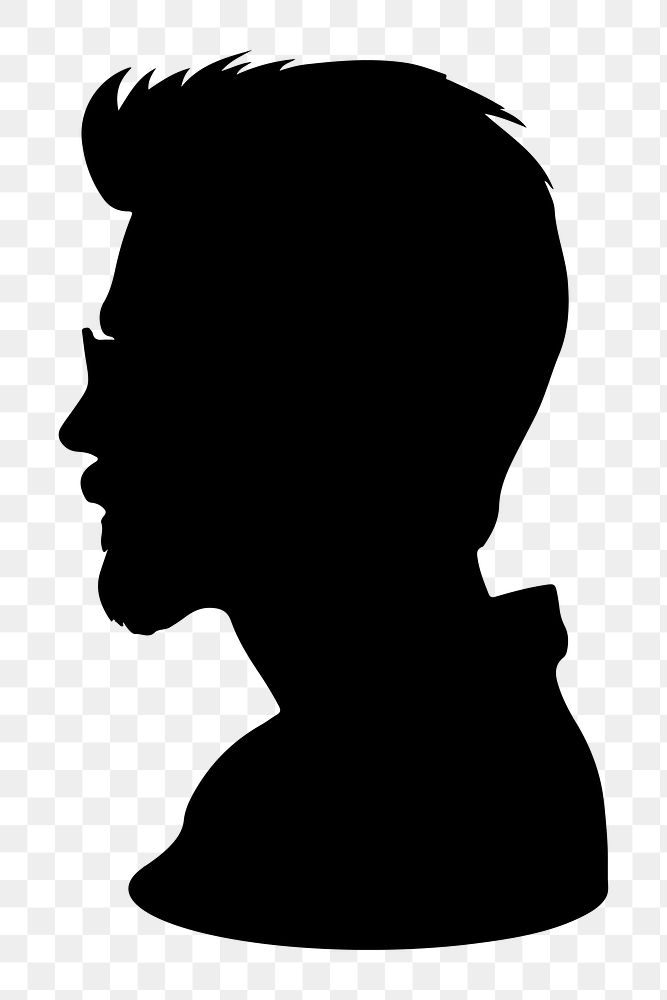 PNG  Men silhouette portrait adult.