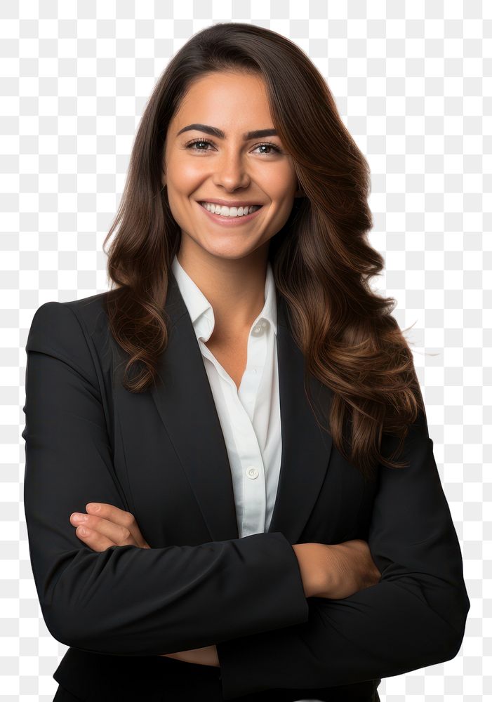 PNG Businesswoman smiling portrait adult smile. AI generated Image by rawpixel.