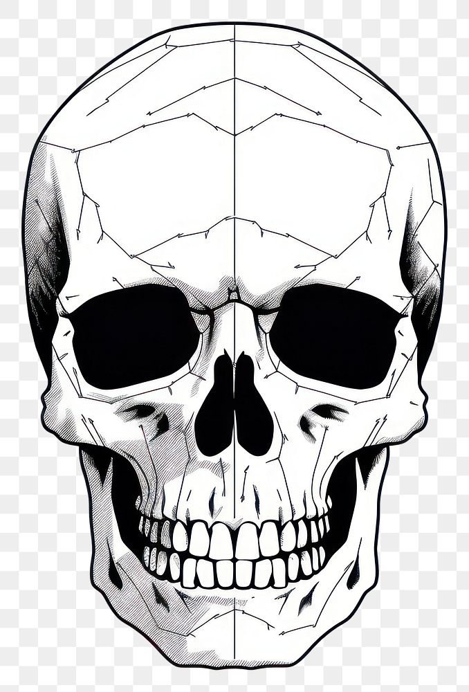 PNG  Skull drawing sketch adult. AI generated Image by rawpixel.