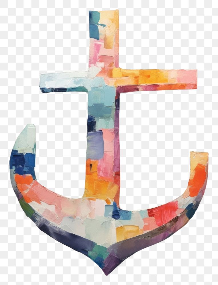 PNG  Anchor painting symbol craft. AI generated Image by rawpixel.