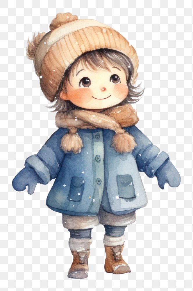 PNG  In winter representation cute toy. AI generated Image by rawpixel.