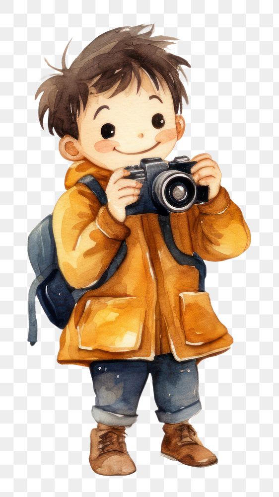 PNG  Taking pictures cute white background photographing. AI generated Image by rawpixel.