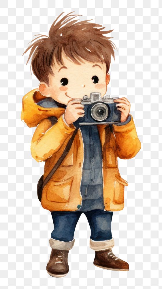 PNG  Taking pictures child cute white background. AI generated Image by rawpixel.