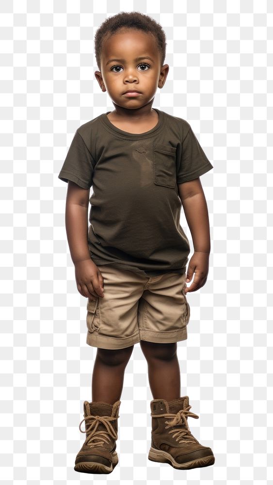PNG Little black kid footwear portrait standing. AI generated Image by rawpixel.
