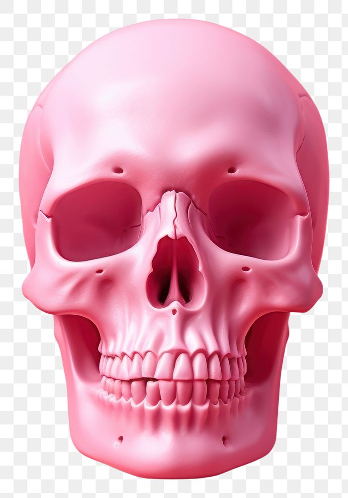 PNG A pink skull pink background anatomy purple. AI generated Image by rawpixel.