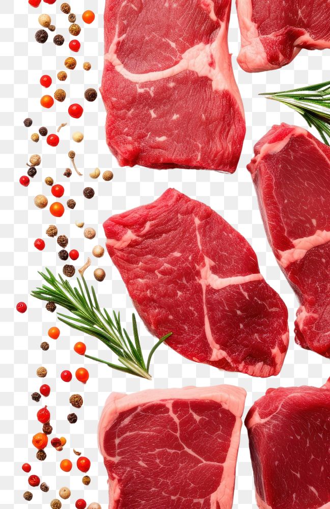 PNG  Beefs meat food ingredient. AI generated Image by rawpixel.