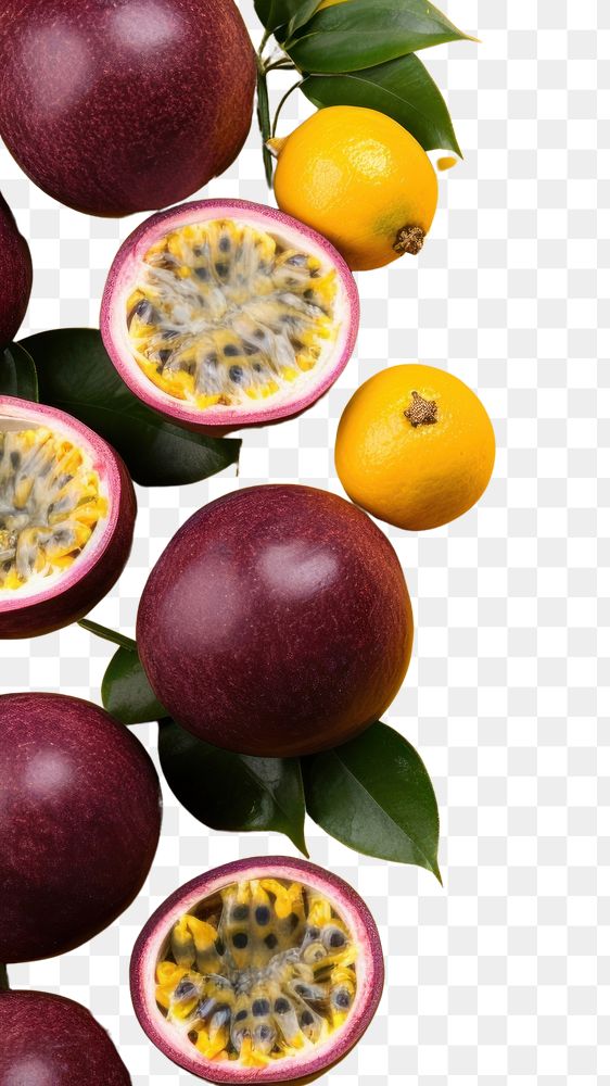 PNG  Passion fruits plant food grapefruit. AI generated Image by rawpixel.